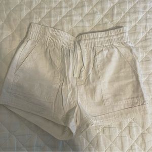 White Linen Shorts